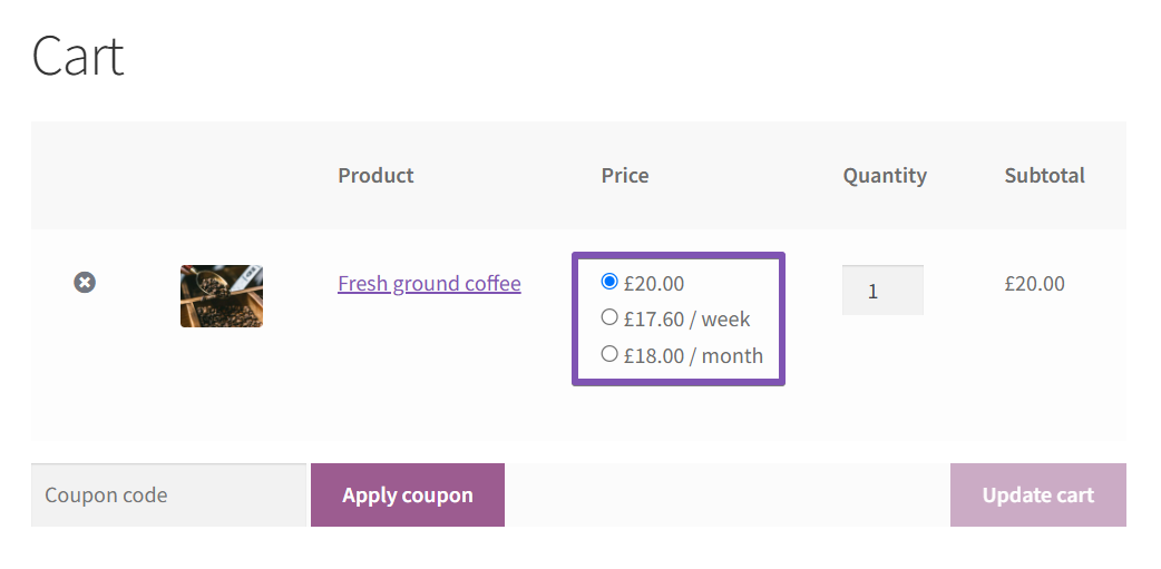 Buy Once or Subscribe for WooCommerce Subscriptions