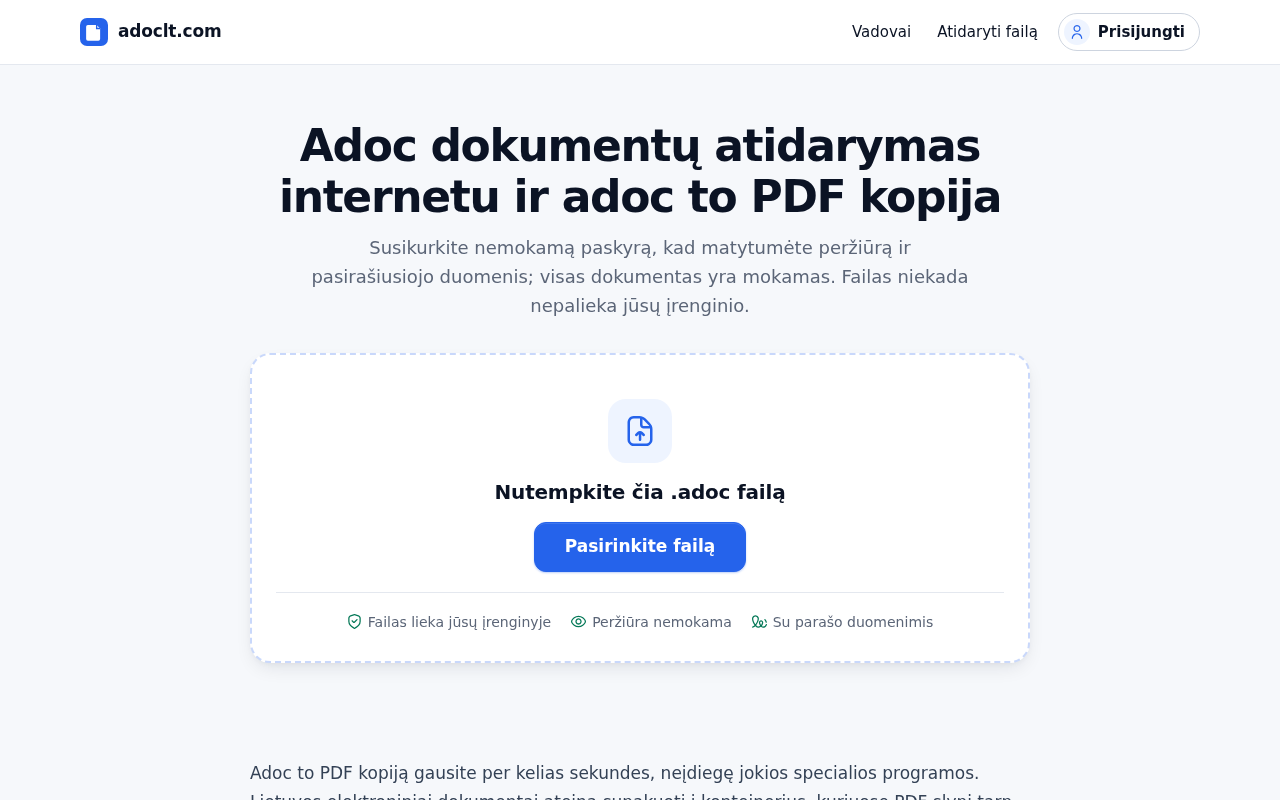 Adoc to PDF