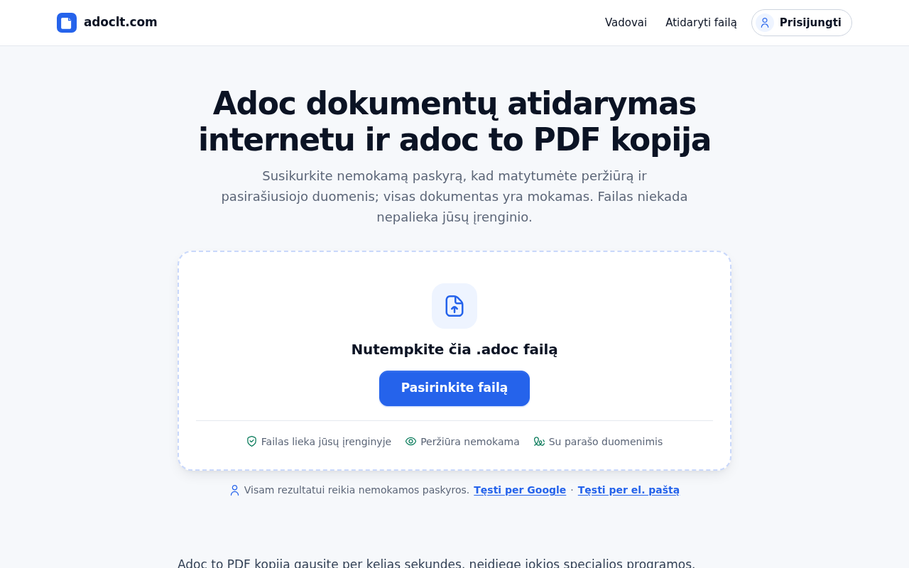 Adoc to PDF