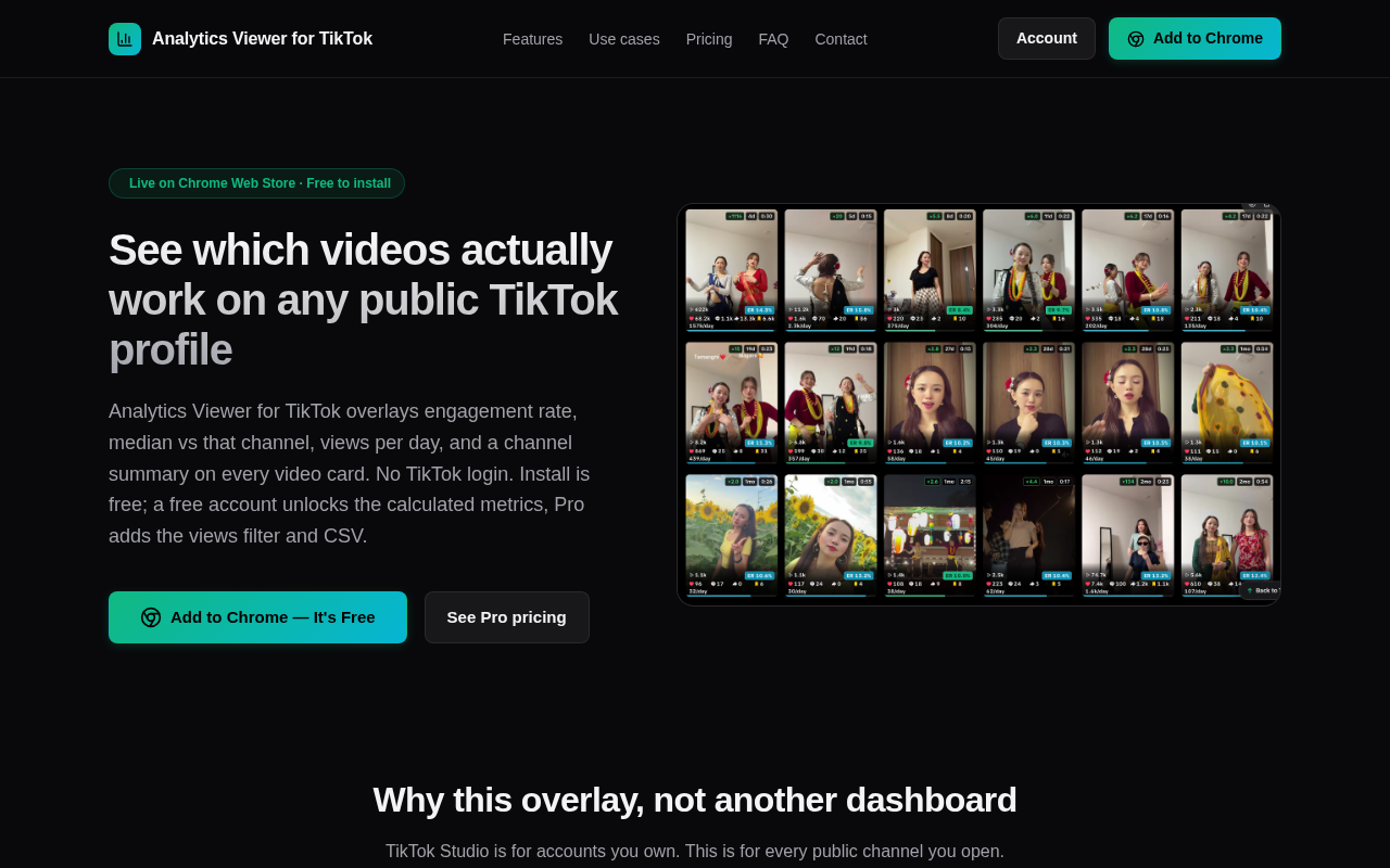 Analytics Viewer for TikTok