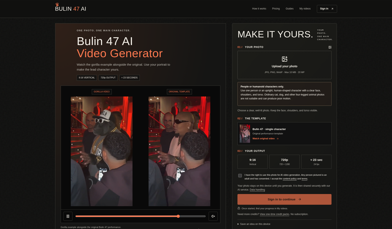 Bulin 47 AI Video Generator