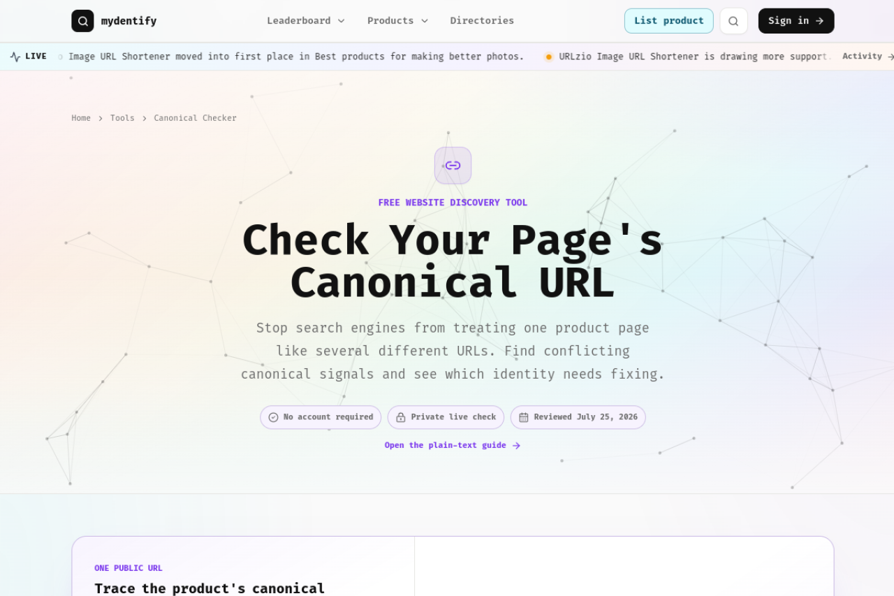 Canonical URL Checker