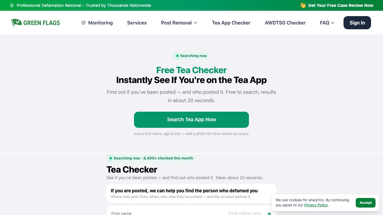 Tea App Green Flags — Tea App Checker