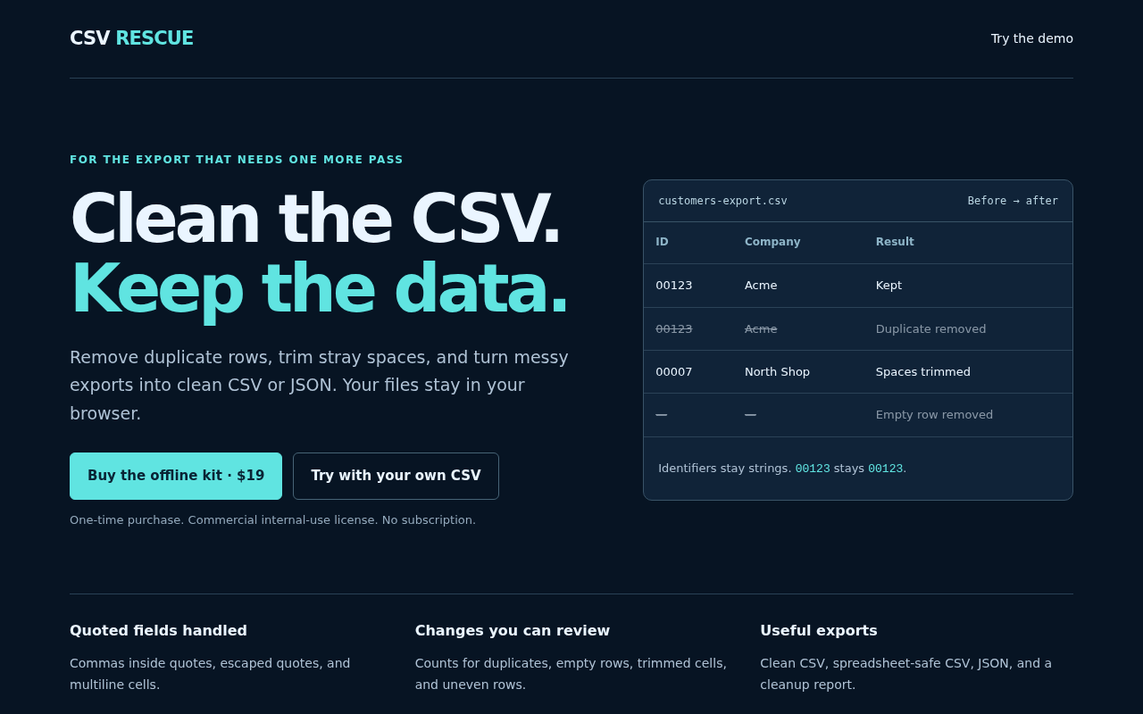 CSV Rescue Kit