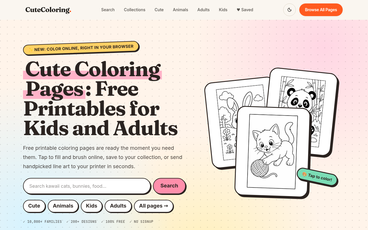 Cute Coloring Pages