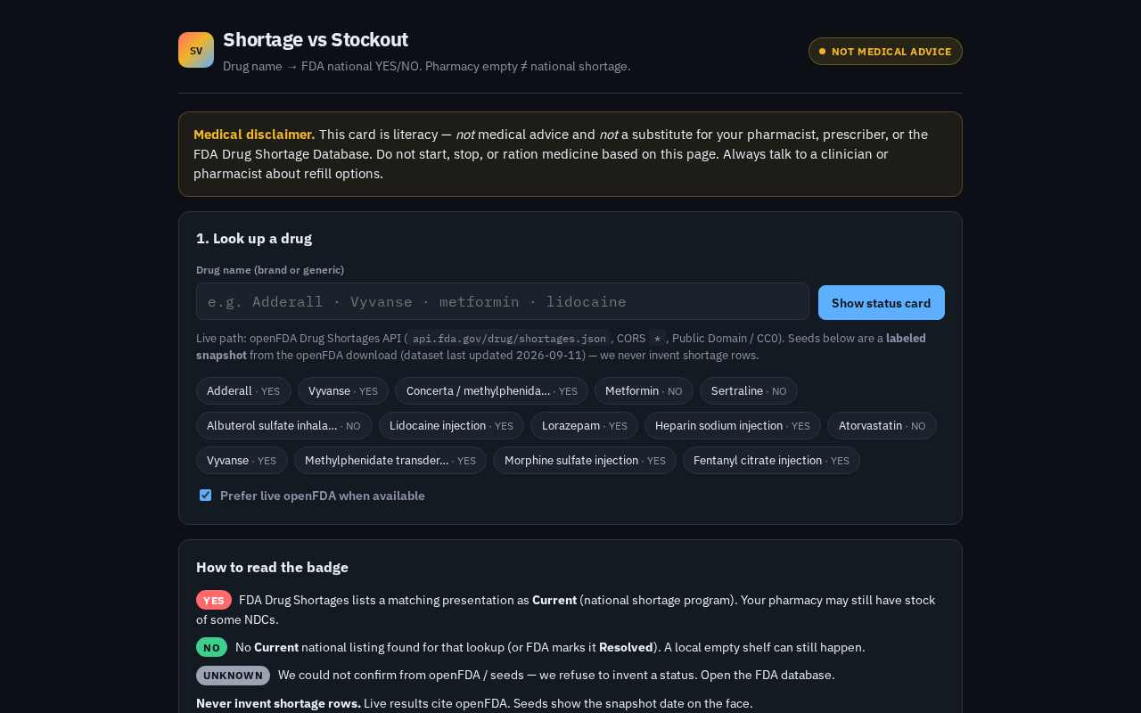 Shortage vs Stockout