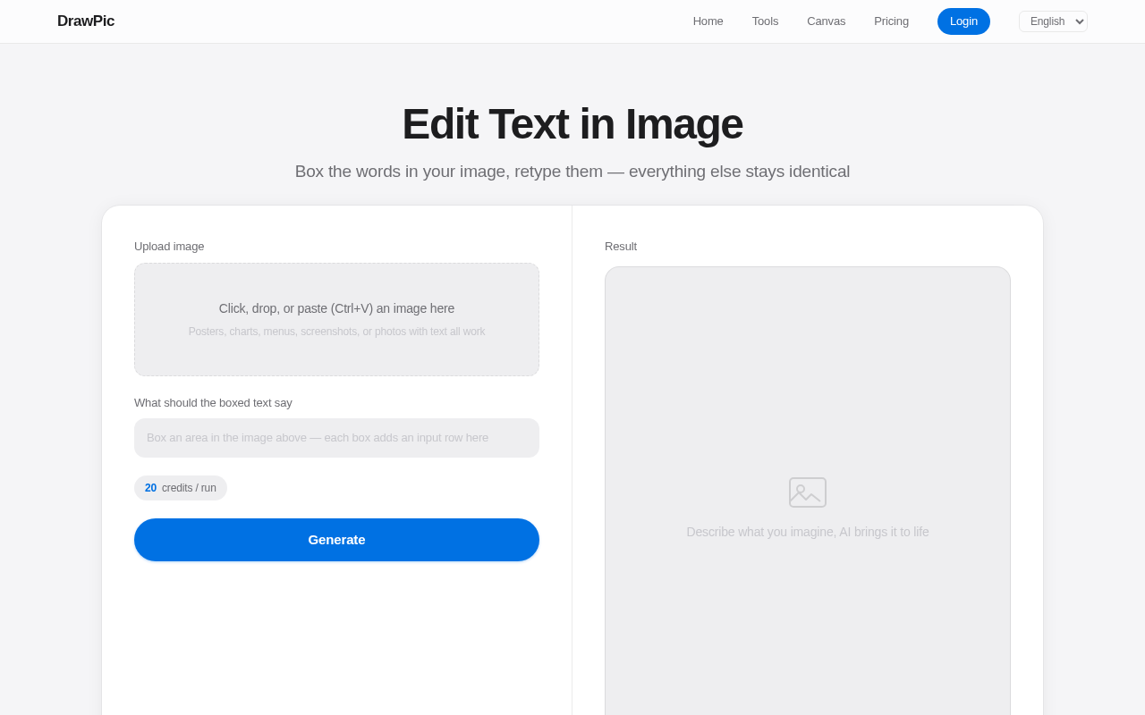 DrawPic Edit Text in Image