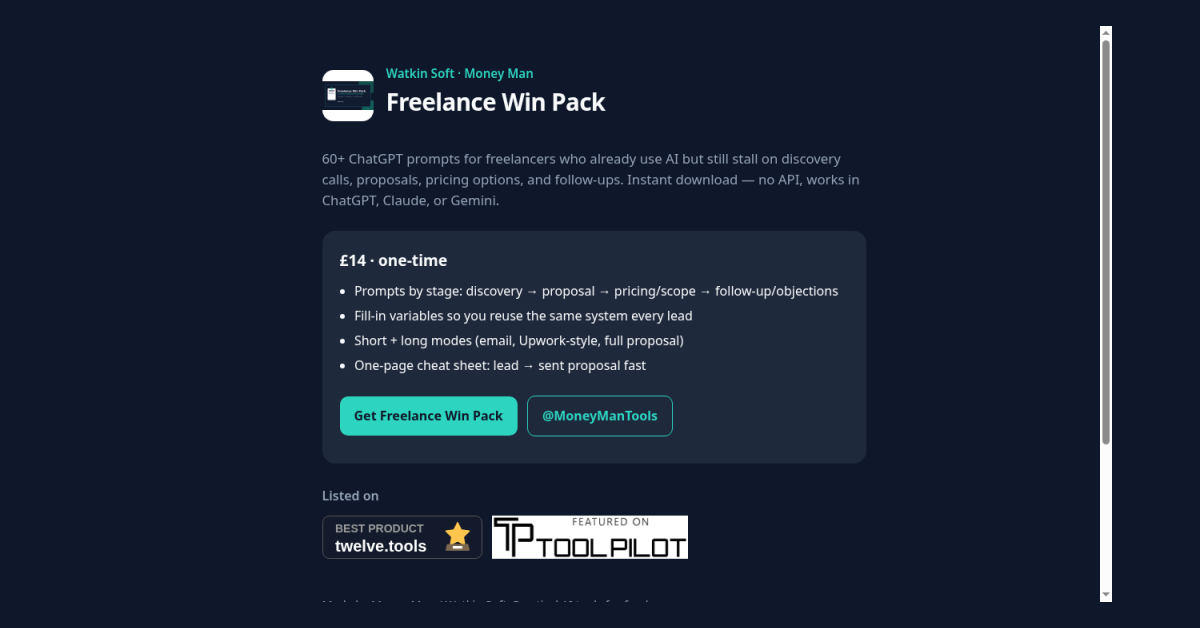 Freelance Win Pack