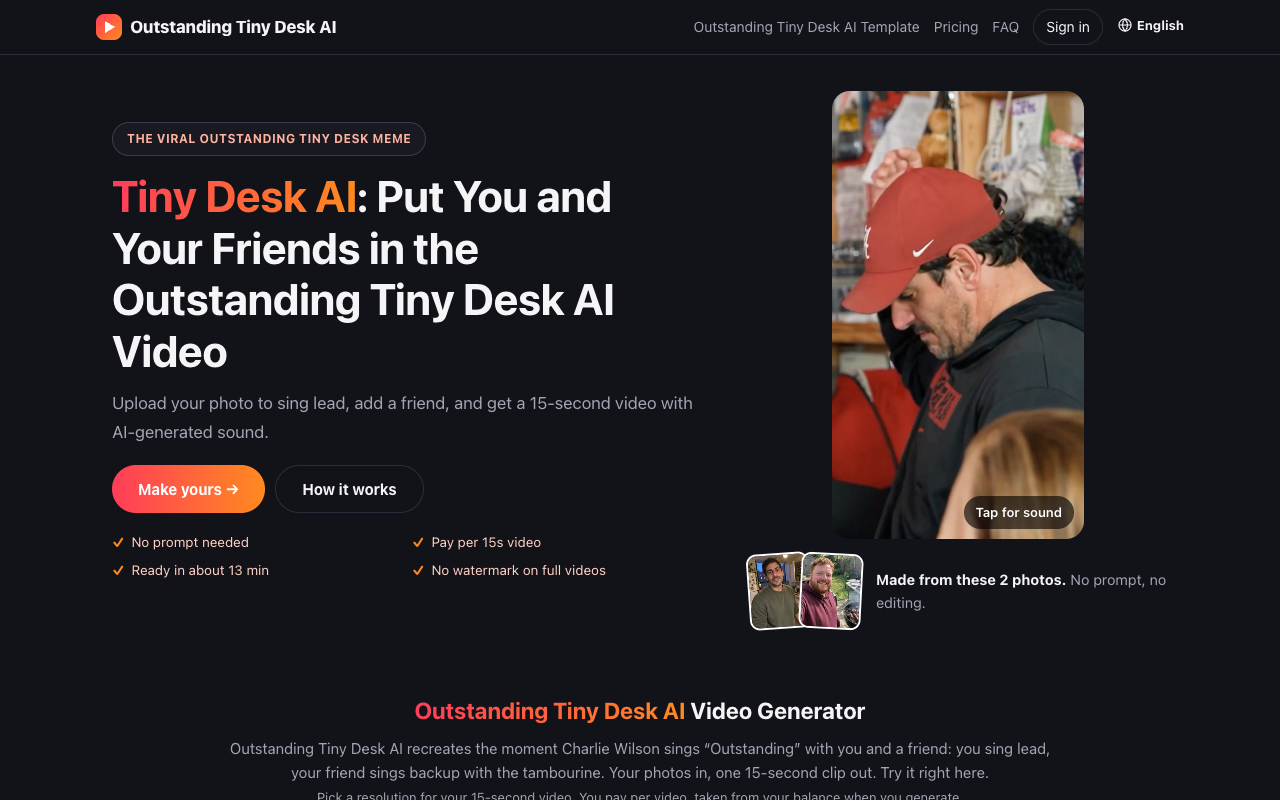 Outstanding Tiny Desk AI
