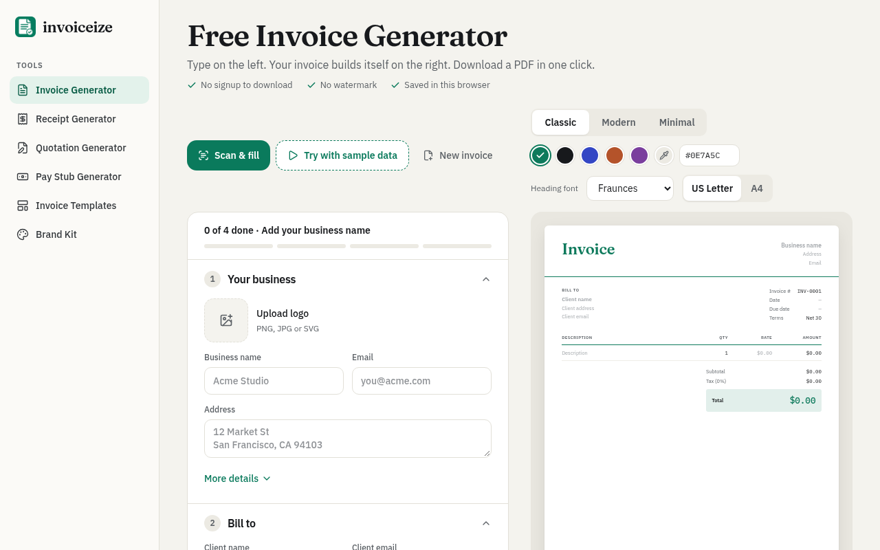 Invoiceize