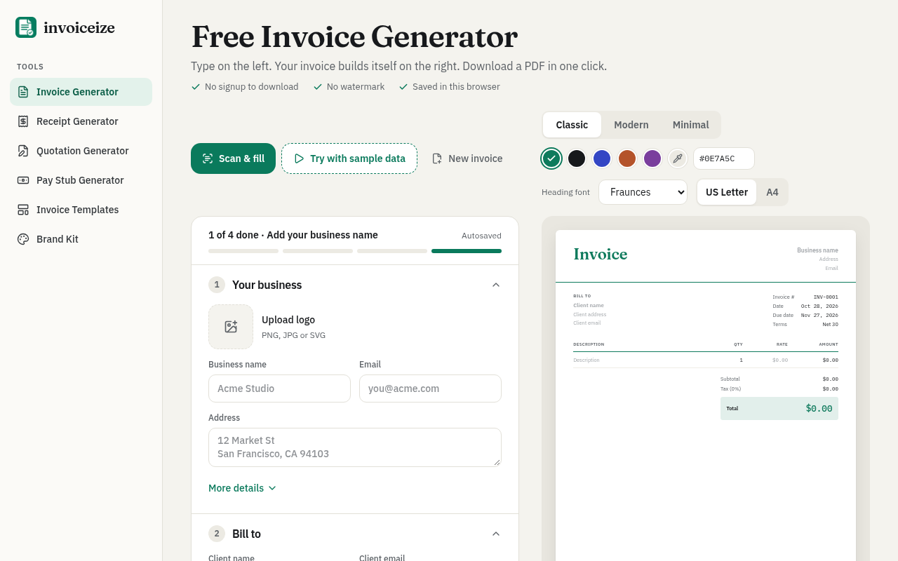 Invoiceize