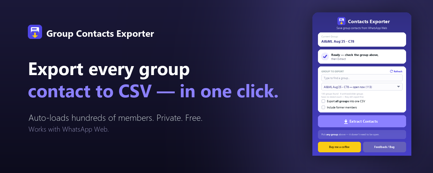 Group Contacts Exporter