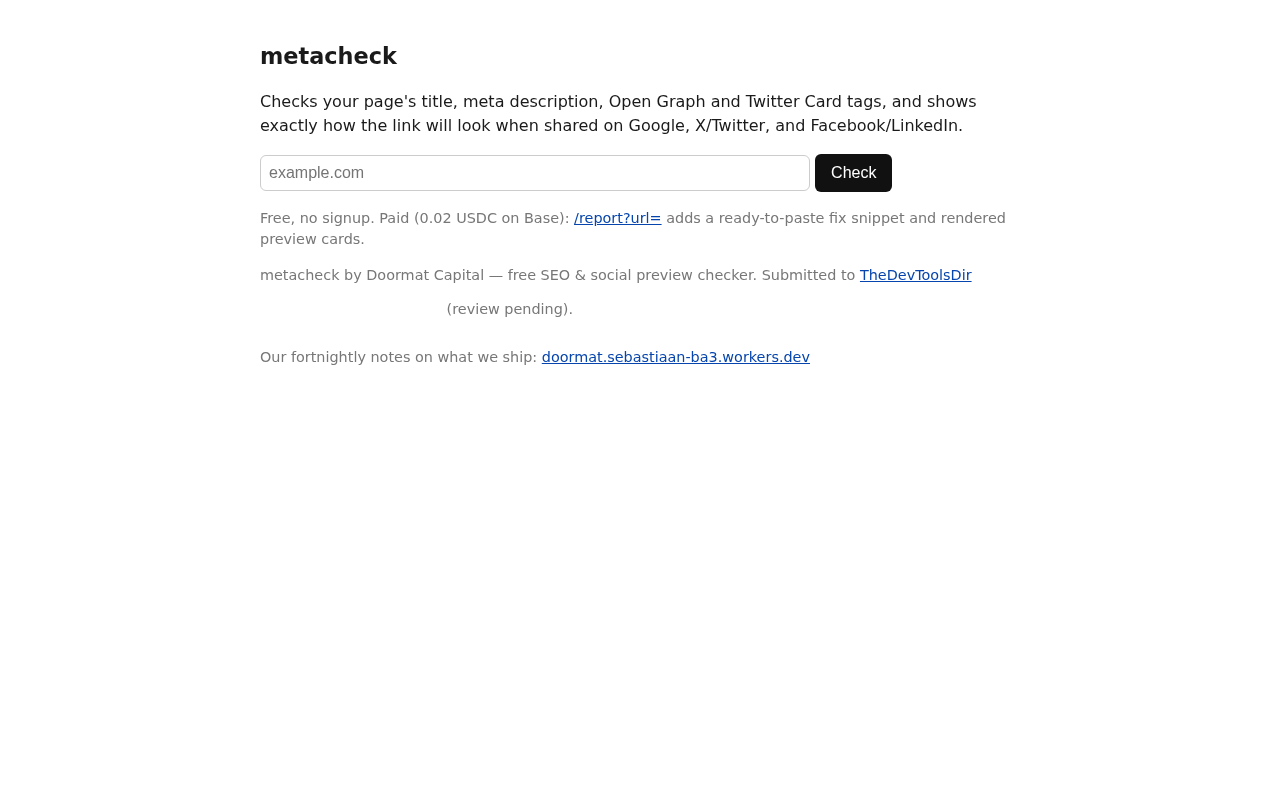 metacheck