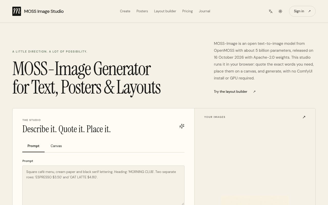 MOSS Image Studio