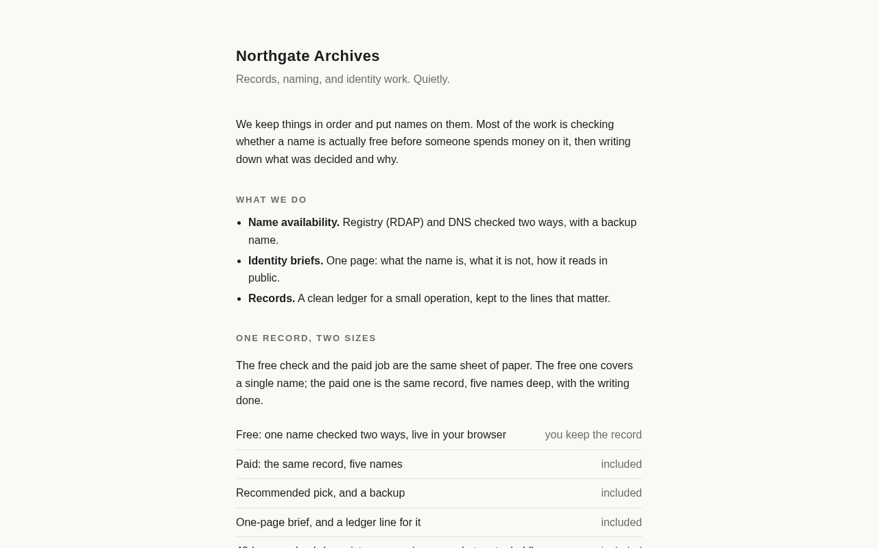 Northgate Archives
