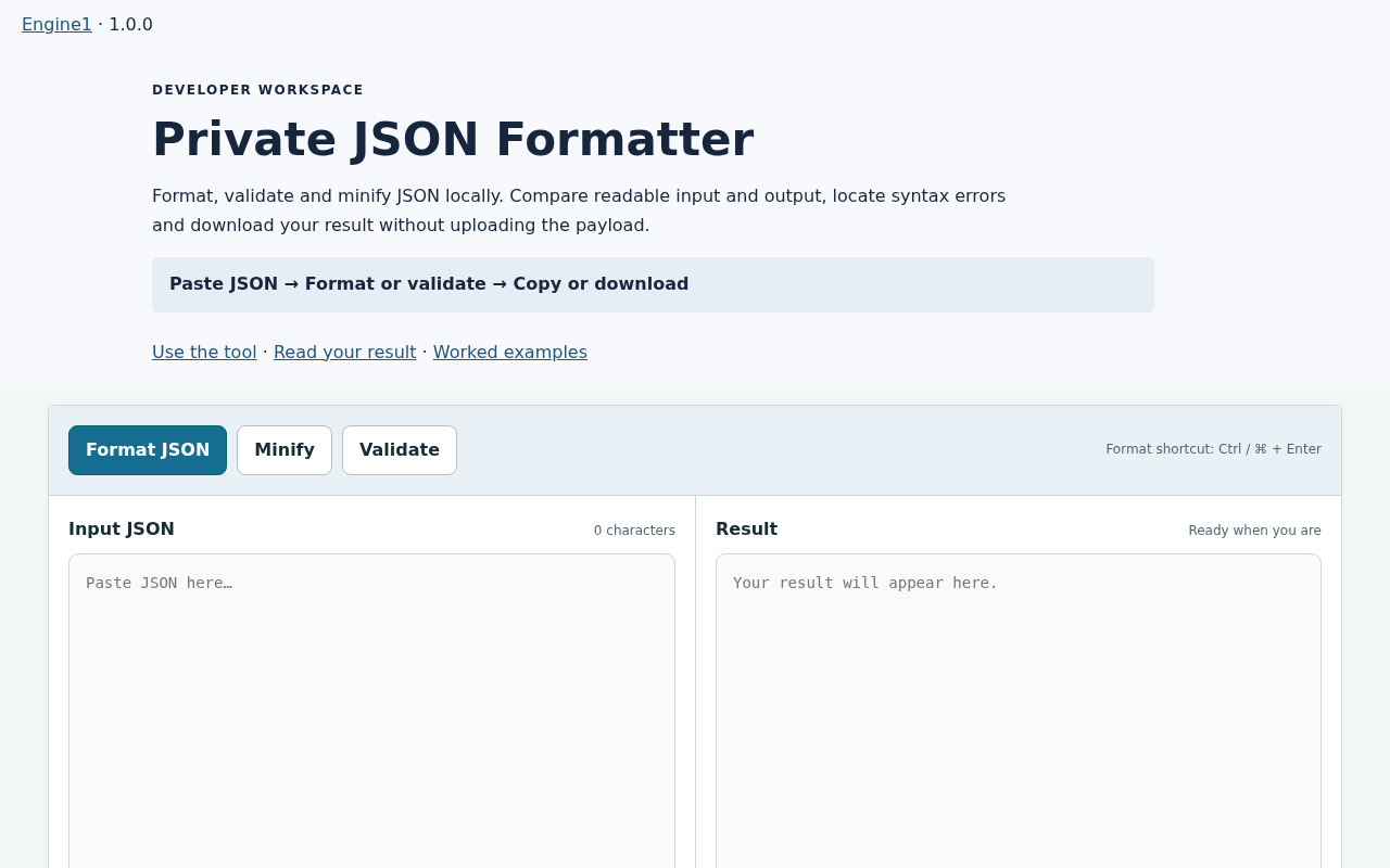 Private JSON Formatter