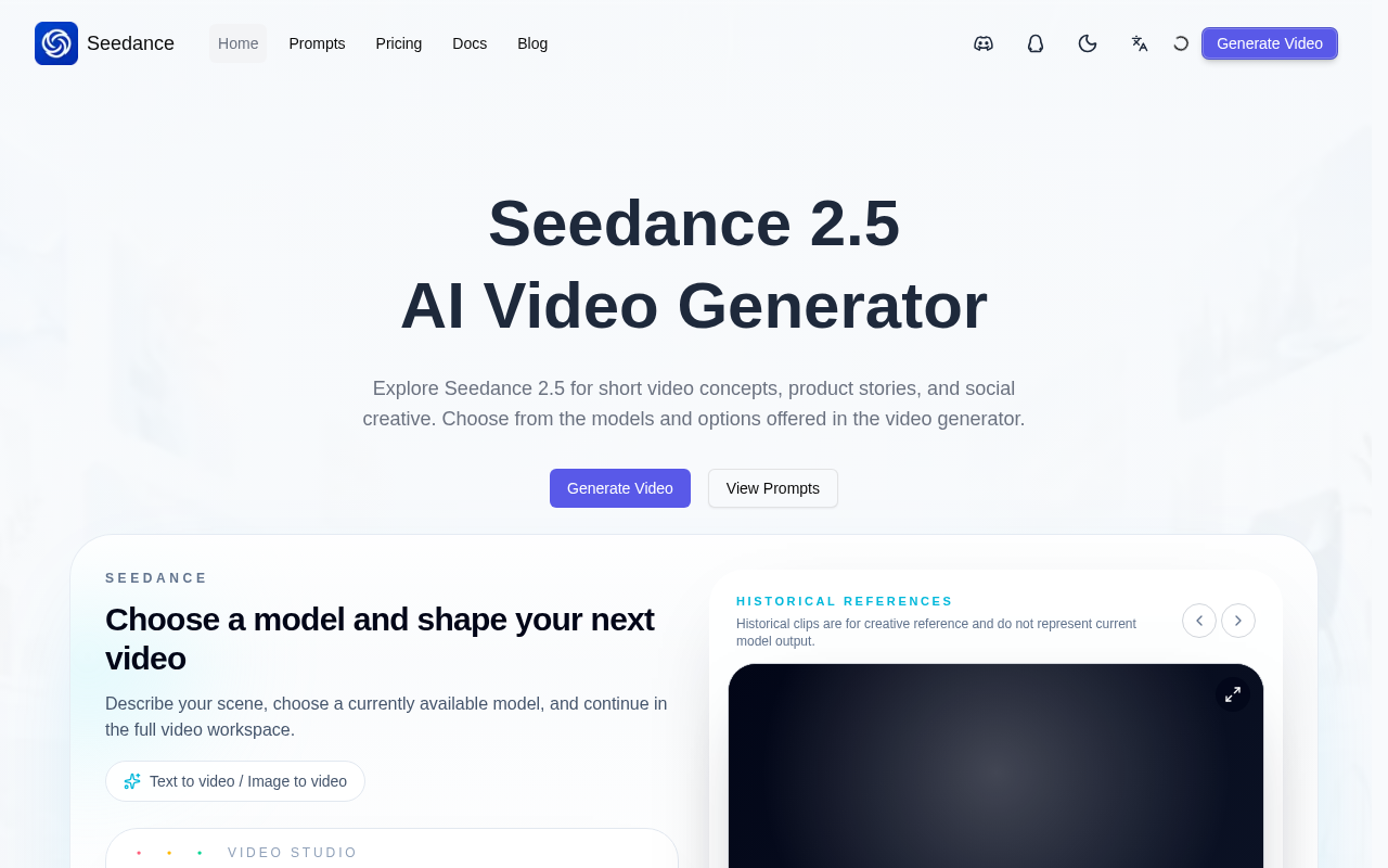 Seedance 2.5 AI Video Generator