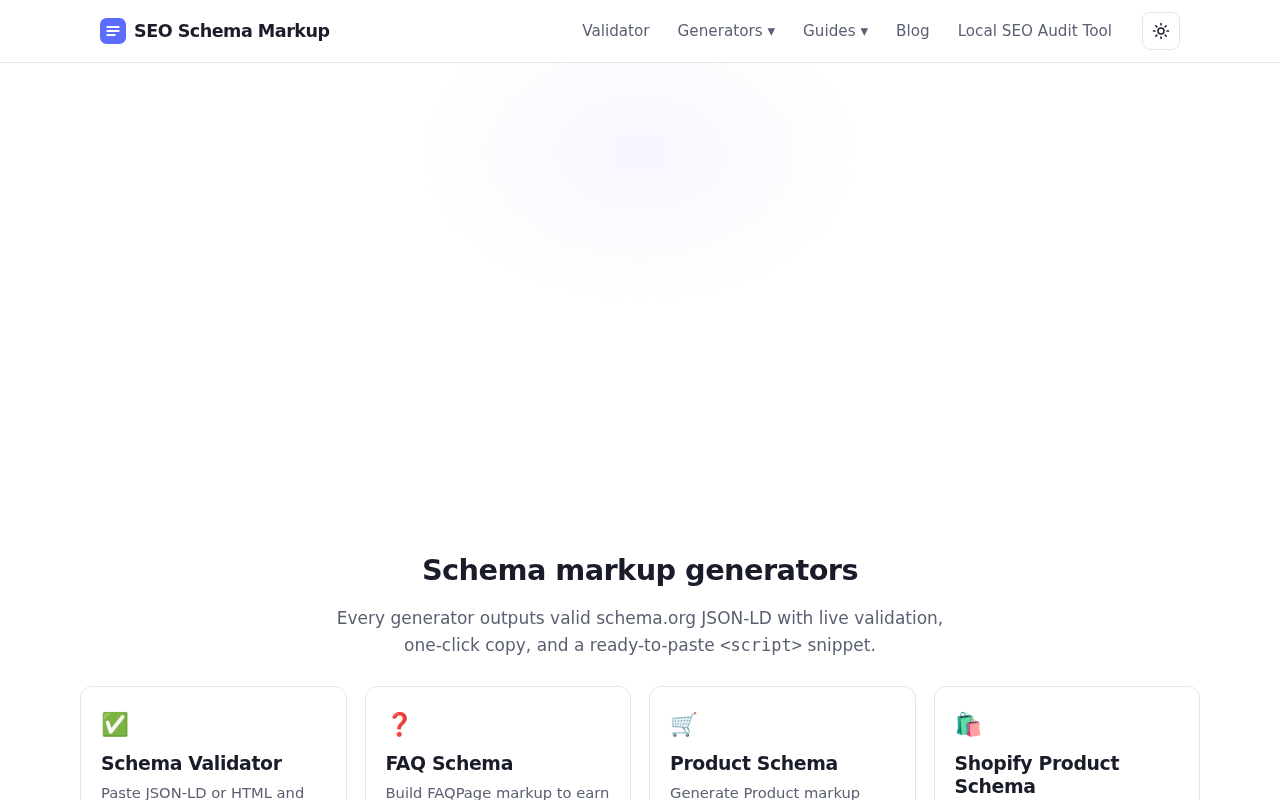 SEO Schema Markup
