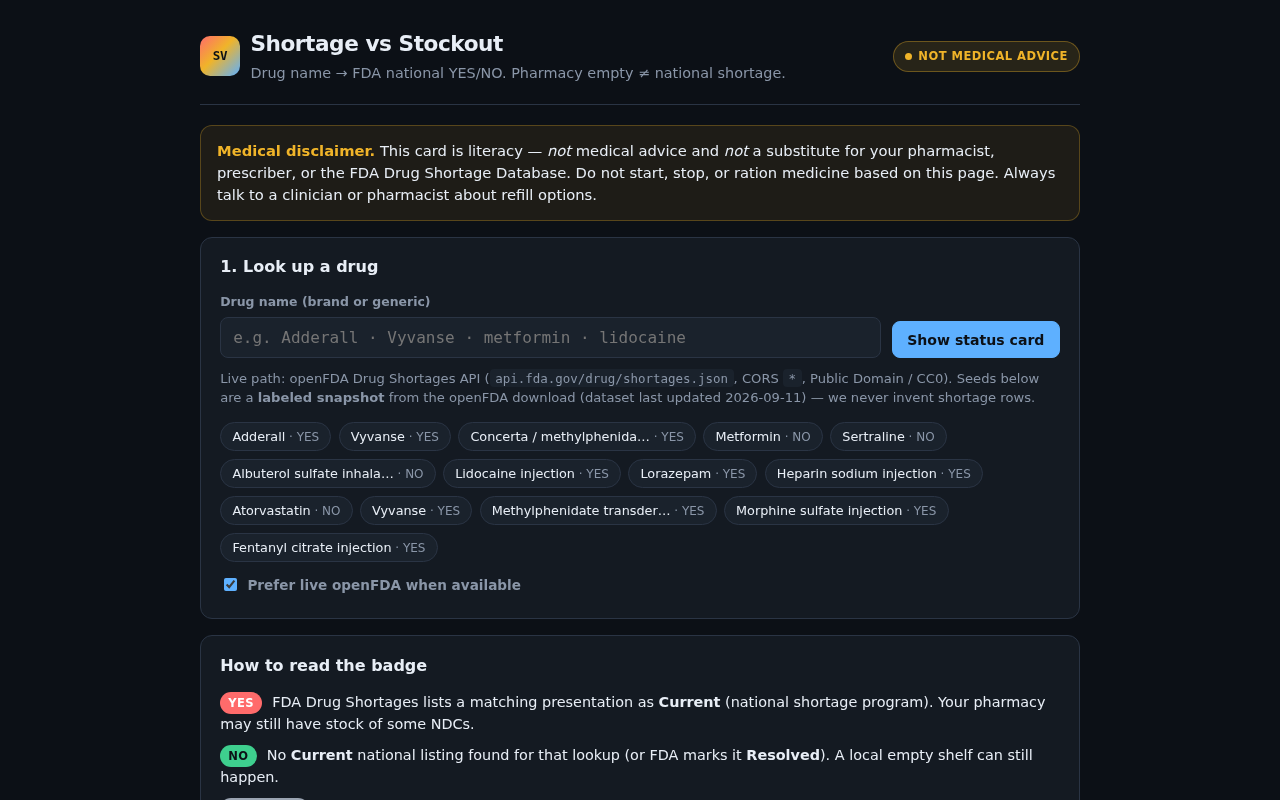 Shortage vs Stockout