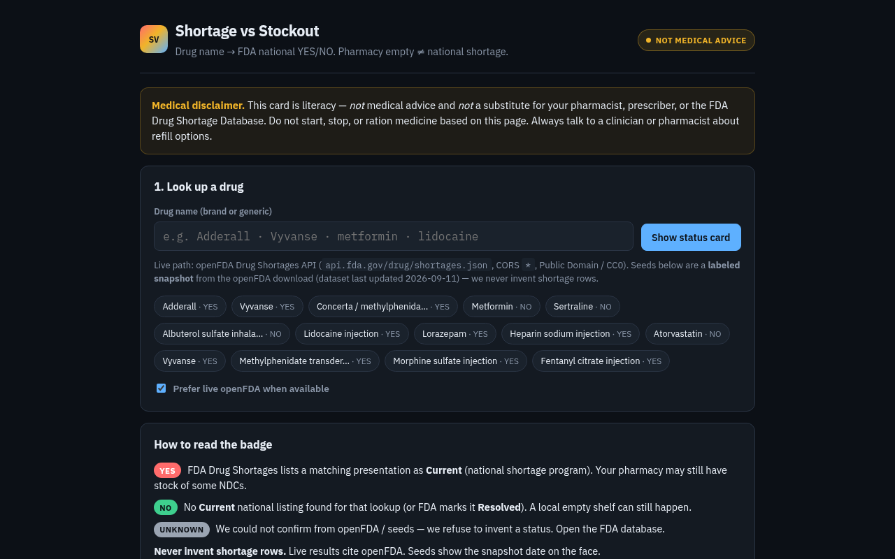Shortage vs Stockout