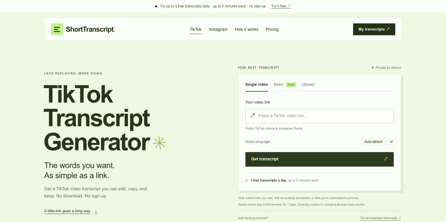 ShortTranscript