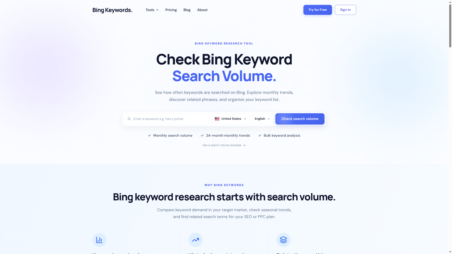 Bing Keywords