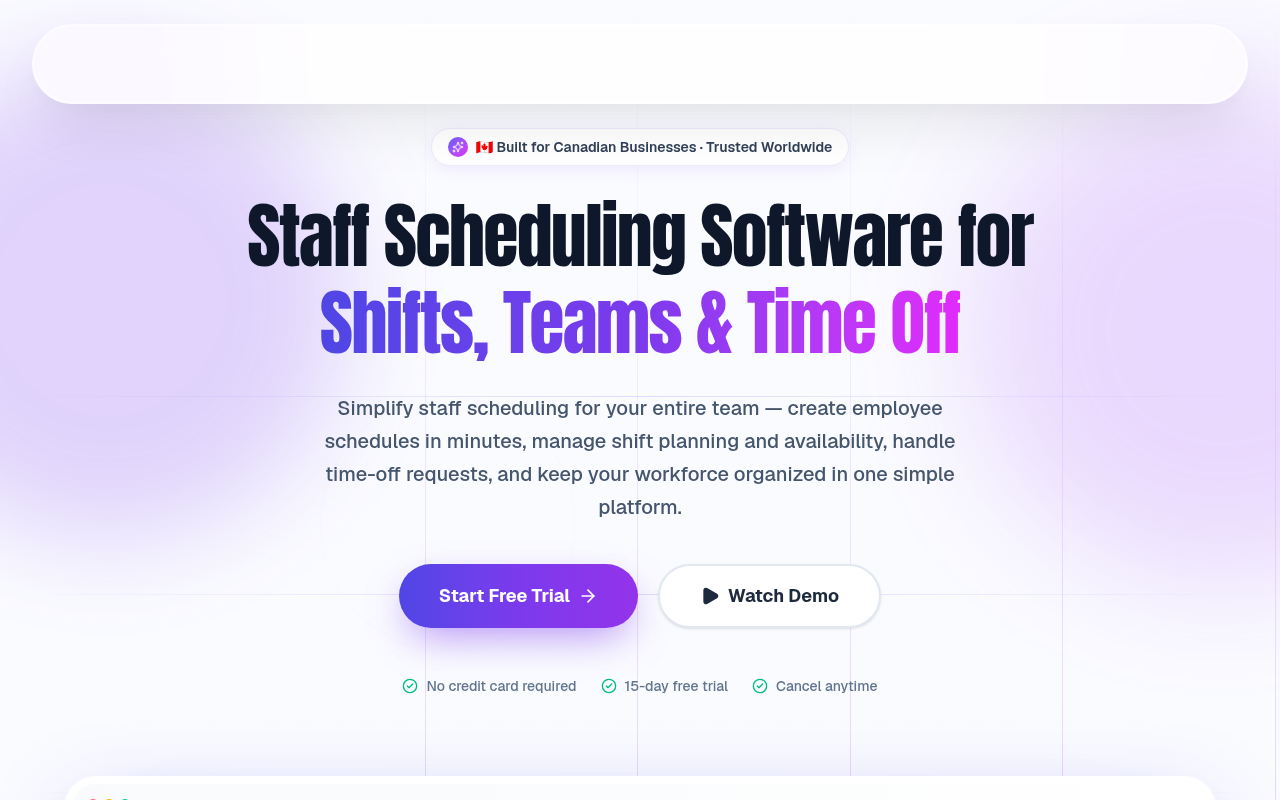 Staff Scheduling