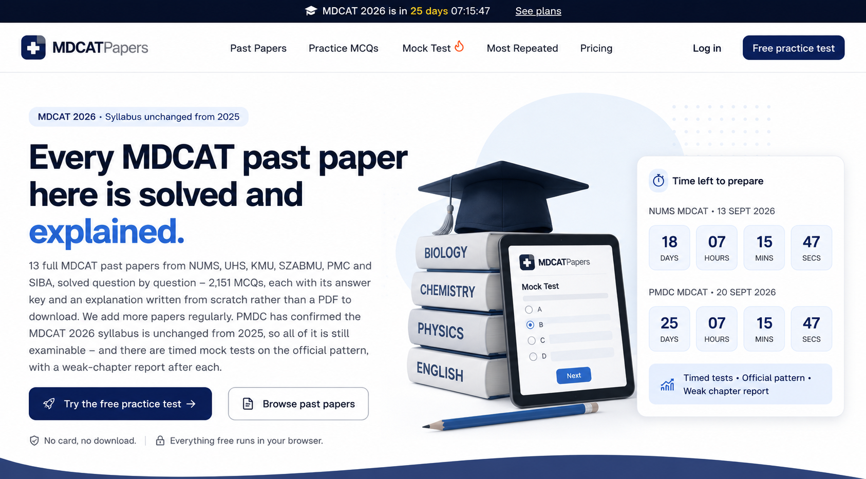 MDCAT Papers