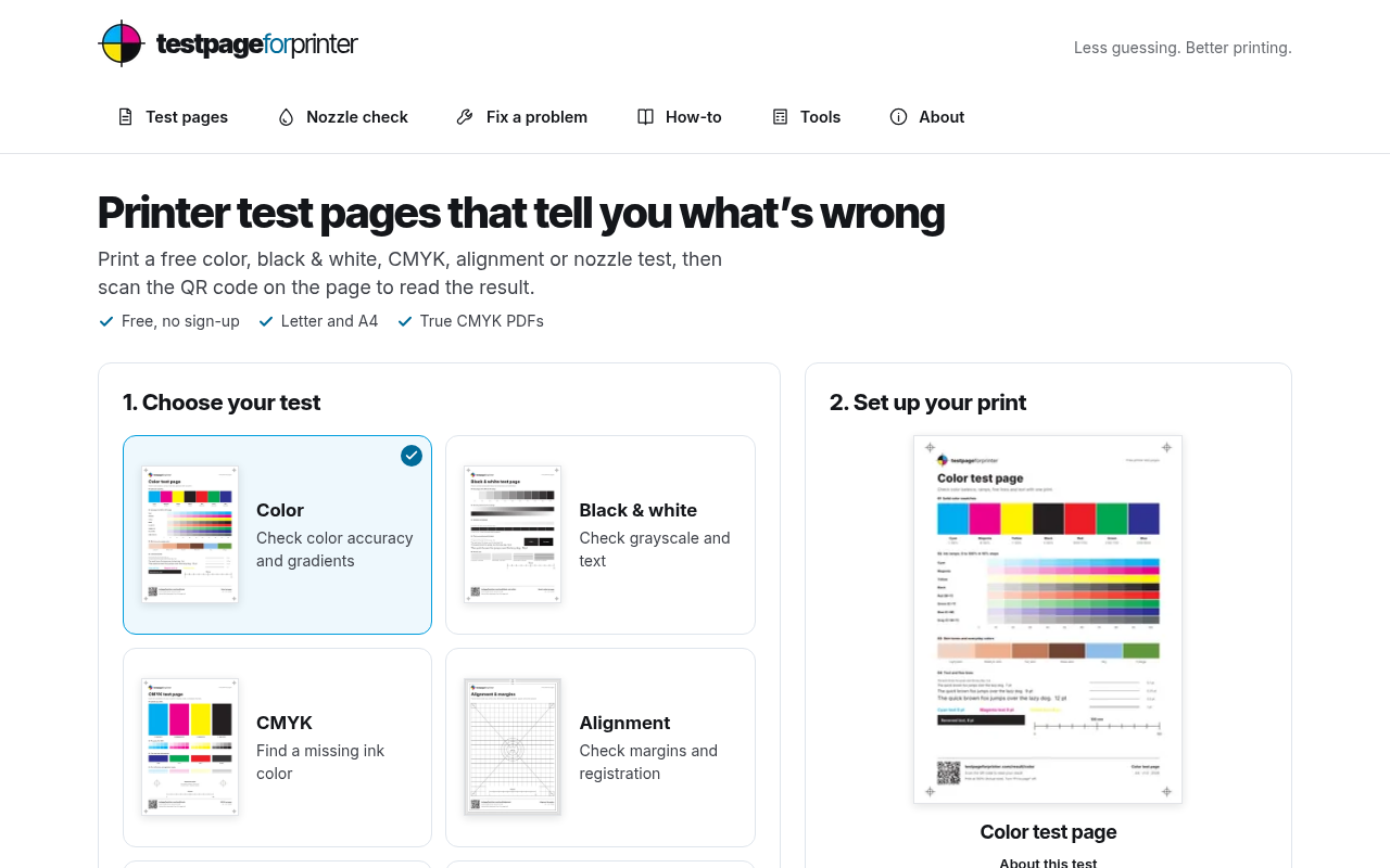 TestPageForPrinter