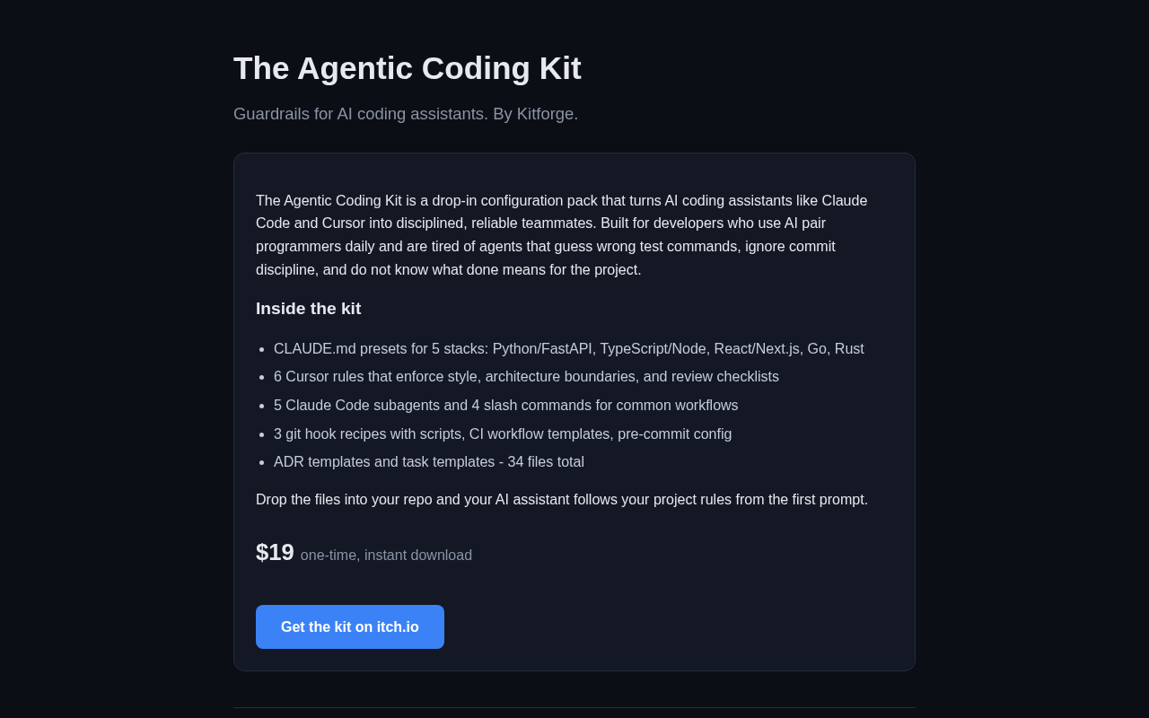 The Agentic Coding Kit