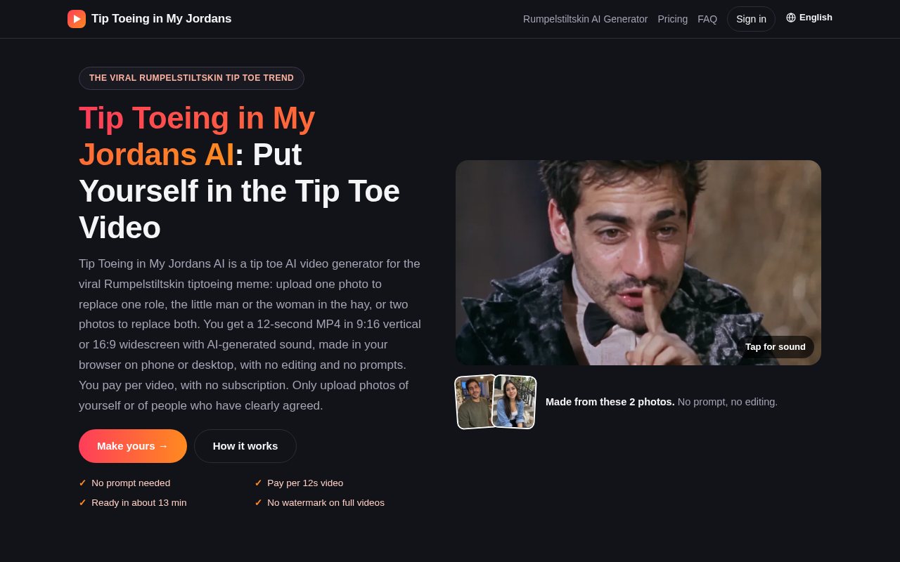 Tip Toeing in My Jordans