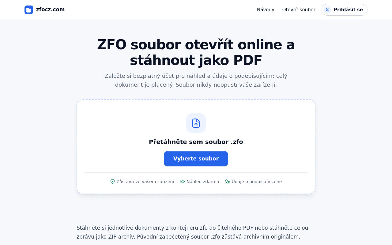 ZFO Soubor